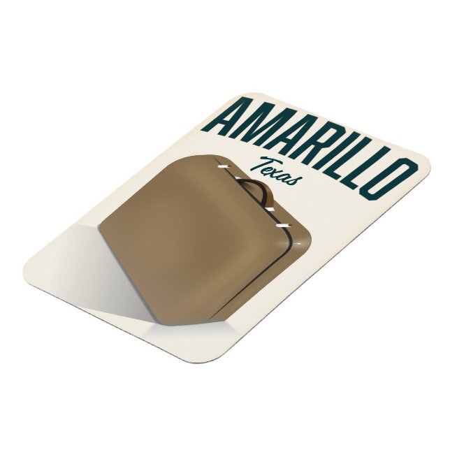 Magnet Flexible Affiche de voyage à Amarillo Texas (Côté Gauche)