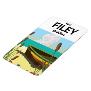 Magnet Flexible Affiche de voyage à Filey, Yorkshire bord de mer