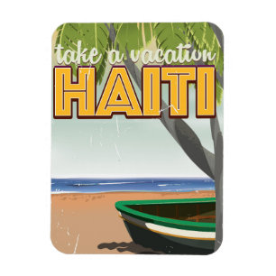 Magnet Flexible Affiche de voyage à Haïti pour des vacances