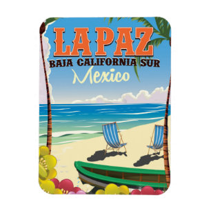 Magnet Flexible Affiche de voyage à La Paz Baja California Sur Mex
