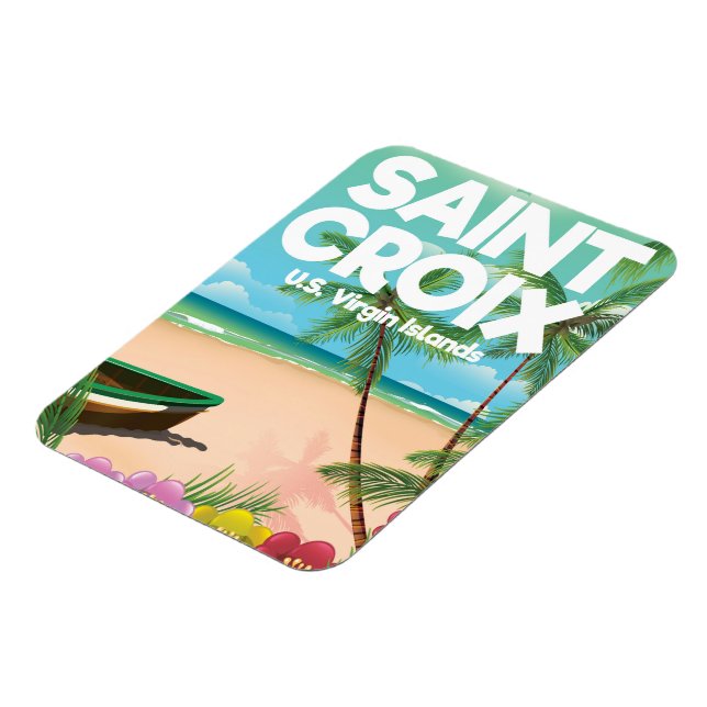 Magnet Flexible Affiche de voyage à Sainte-Croix, îles Vierges amé (Côté Gauche)