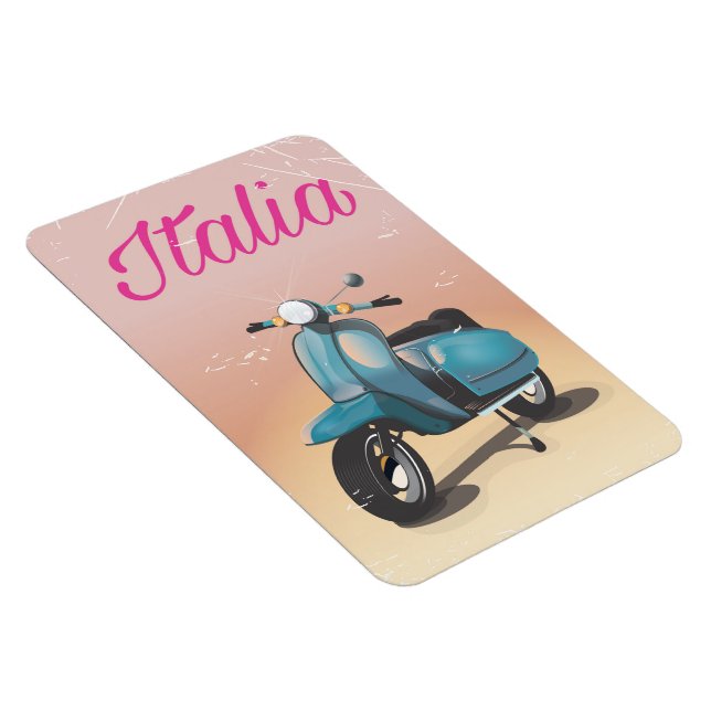Magnet Flexible Affiche de voyage à scooter Italia (Côté Droit)