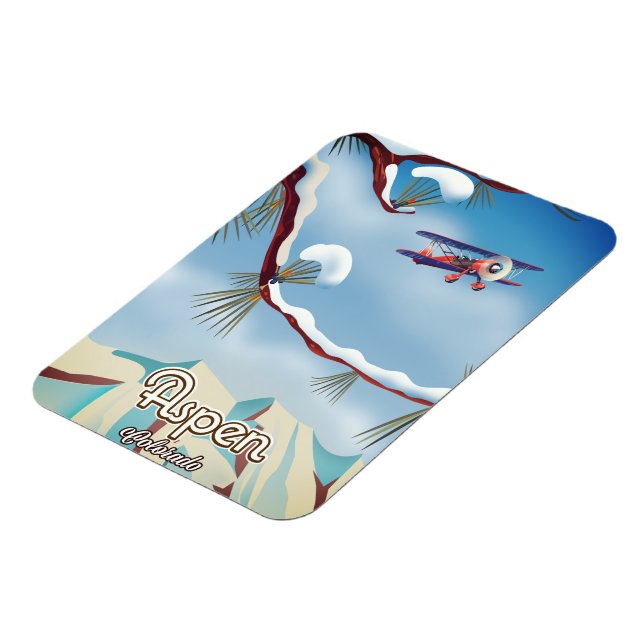 Magnet Flexible Affiche de voyage Aspen Colorado (Côté Gauche)