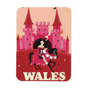 Magnet Flexible Affiche de voyage au Pays de Galles.