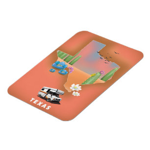 Magnet Flexible Affiche de voyage au Texas