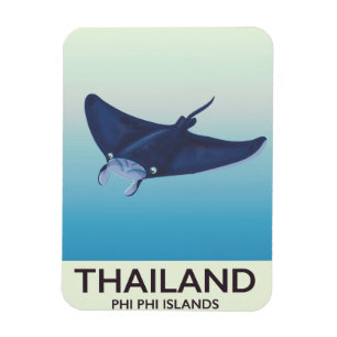 Magnet Flexible Affiche de voyage aux îles Phi Phi en Thaïlande