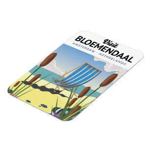 Magnet Flexible Affiche de voyage Bloemendaal Amsterdam