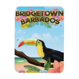 Magnet Flexible Affiche de voyage Bridgetown Barbade Toucan