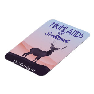Magnet Flexible Affiche de voyage Cerf des Highlands d'Écosse