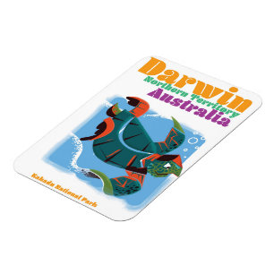 Magnet Flexible Affiche de voyage de Darwin, Territoire du Nord de