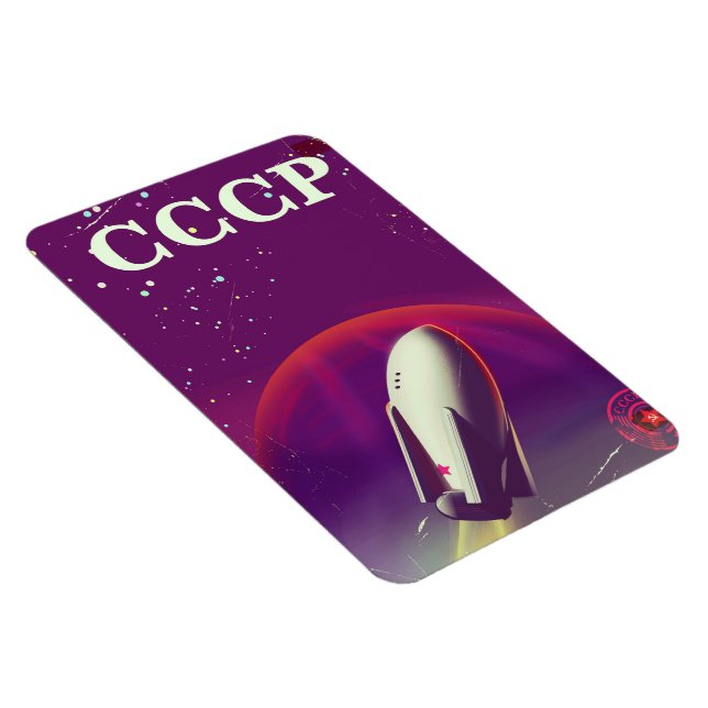 Magnet Flexible Affiche de voyage de la course spatiale soviétique (Côté Droit)