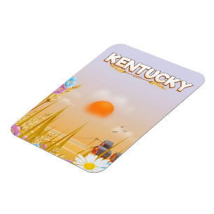 Magnet Flexible Affiche de voyage de la ferme Kentucky Cute