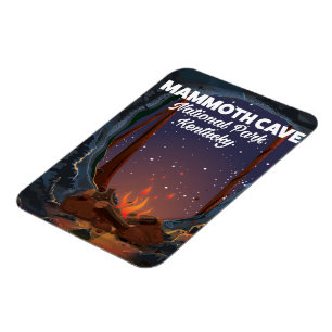 Magnet Flexible Affiche de voyage de la grotte de Mammoth dans le
