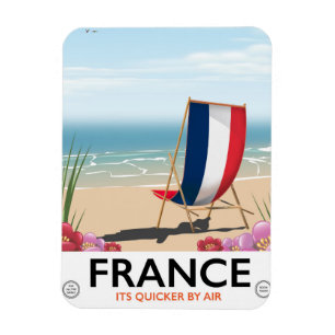 Magnet Flexible Affiche de voyage de la plage côtière de France