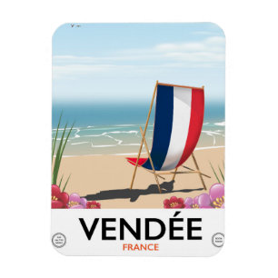 Magnet Flexible Affiche de voyage de la plage côtière de France