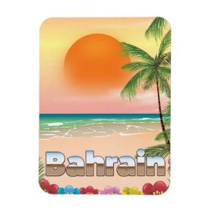 Magnet Flexible Affiche de voyage de la plage de Bahreïn