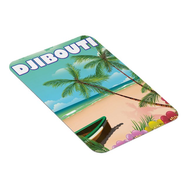 Magnet Flexible Affiche de voyage de la plage de Djibouti (Côté Droit)