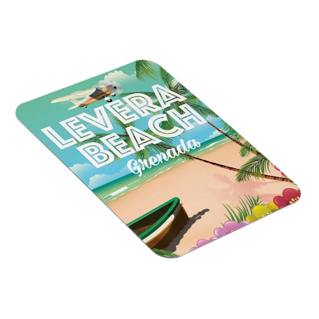 Magnet Flexible Affiche de voyage de la plage de Grenade levera (Côté Droit)