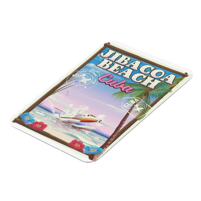Magnet Flexible Affiche de voyage de la plage de Jibacoa Cuba (Côté Gauche)