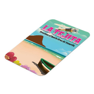 Magnet Flexible Affiche de voyage de la plage de La Tejita Tenerif