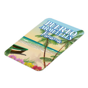 Magnet Flexible Affiche de voyage de la plage de Puerto Armuelles