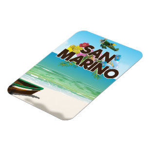 Magnet Flexible Affiche de voyage de la plage de Saint-Marin