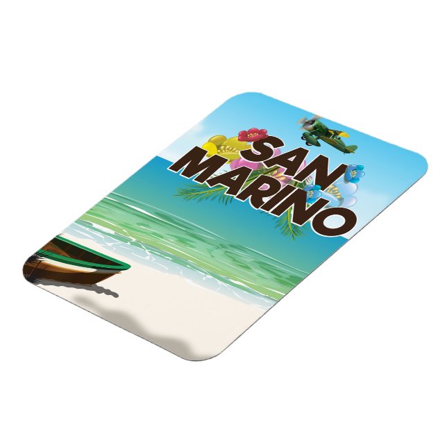 Magnet Flexible Affiche de voyage de la plage de Saint-Marin (Côté Gauche)