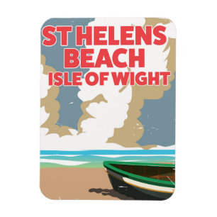 Magnet Flexible Affiche de voyage de la plage de St Helens île de
