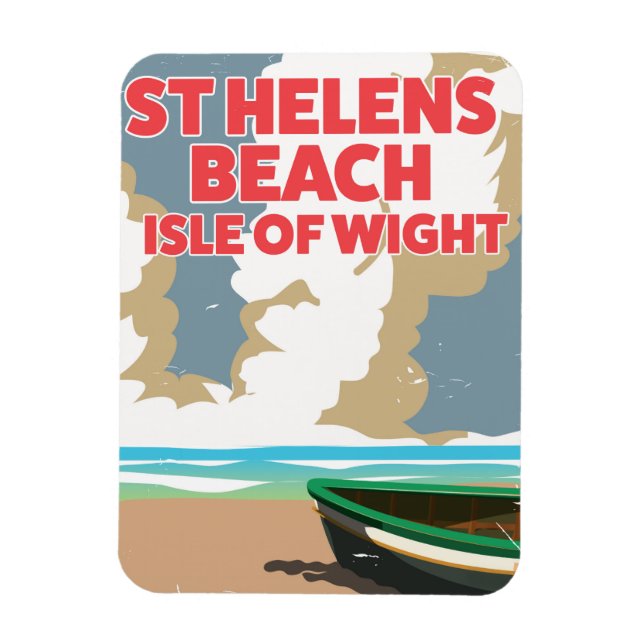 Magnet Flexible Affiche de voyage de la plage de St Helens île de  (Vertical)