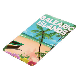 Magnet Flexible affiche de voyage de la plage des îles Baléares