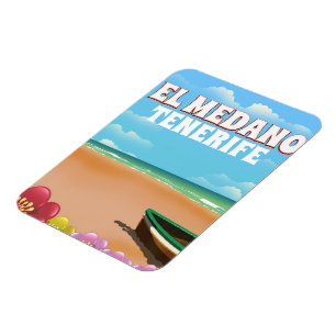 Magnet Flexible Affiche de voyage de la plage El Medano Tenerife