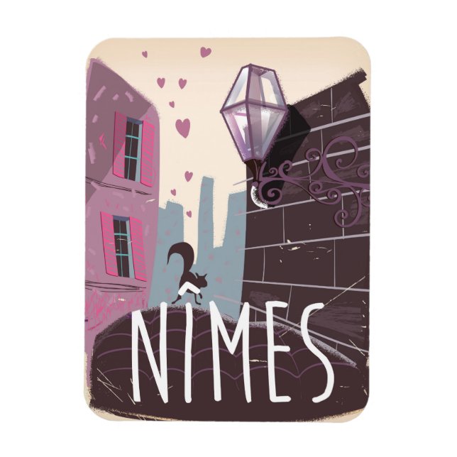 Magnet Flexible Affiche de voyage de Nîmes France (Vertical)