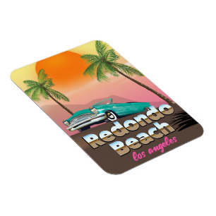 Magnet Flexible Affiche de voyage de Redondo Beach LA