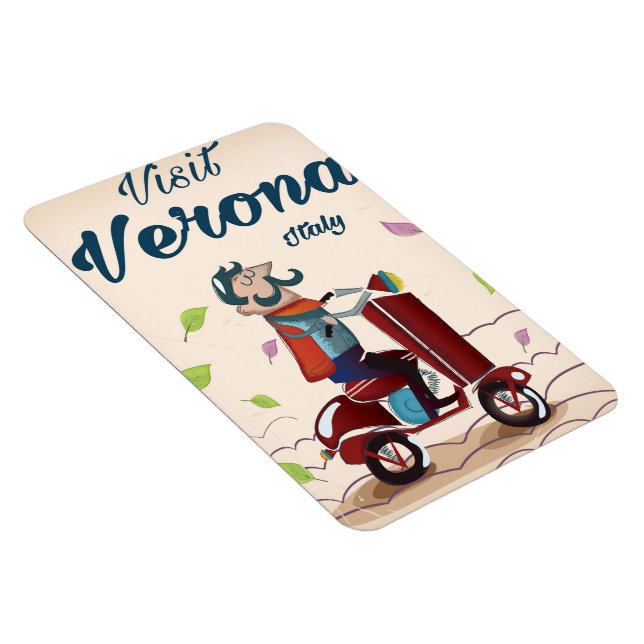 Magnet Flexible Affiche de voyage de scooter italien Vérone (Côté Droit)