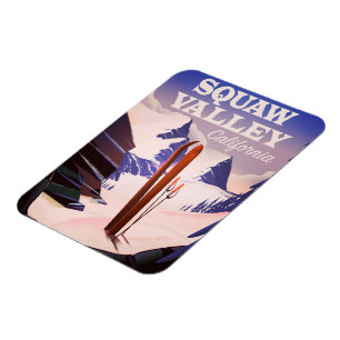 Magnet Flexible Affiche de voyage de Sqaw Valley en Californie.