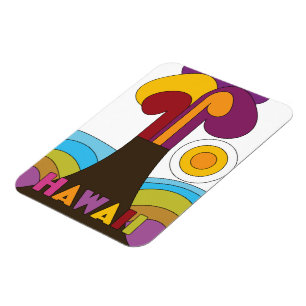 Magnet Flexible Affiche de voyage de style vintage Hawaï années 19