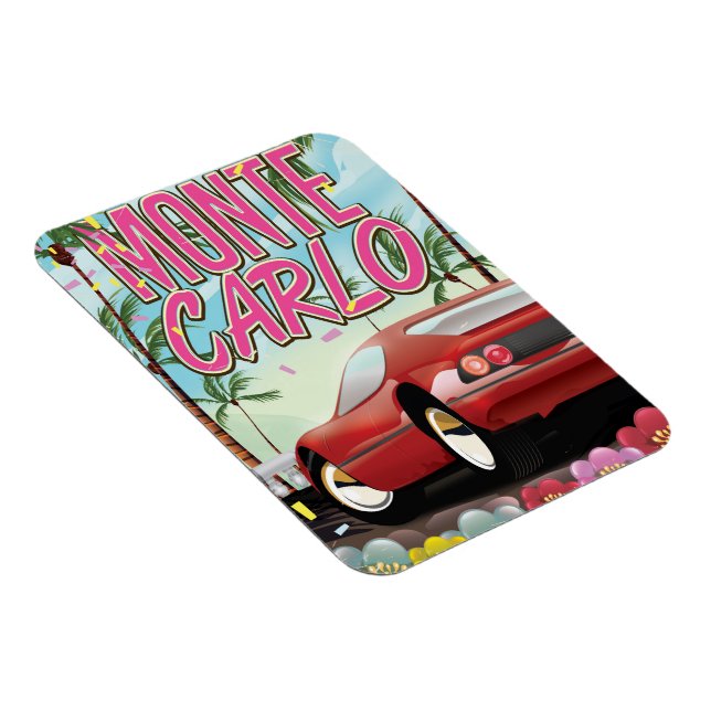 Magnet Flexible affiche de voyage de supercar Monte Carlo (Côté Droit)