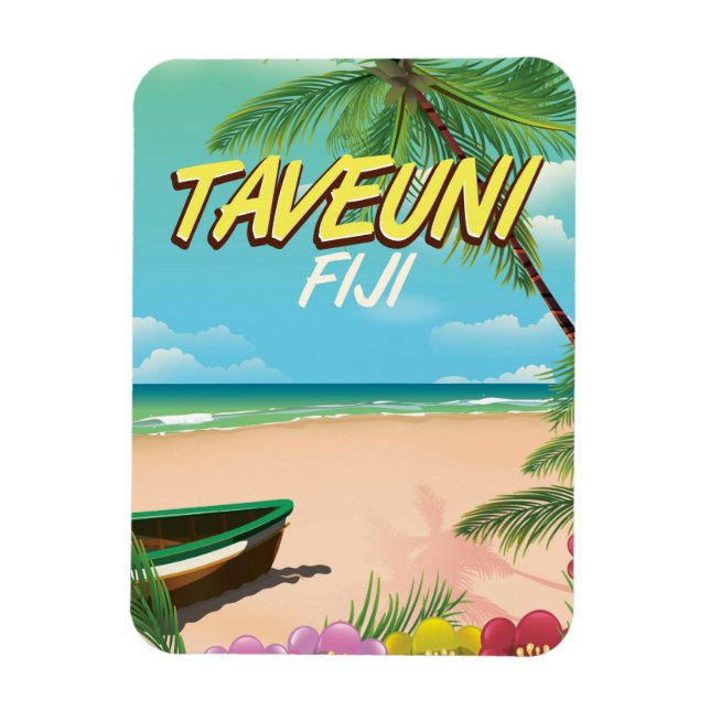 Magnet Flexible Affiche de voyage de Taveuni Fidji (Vertical)