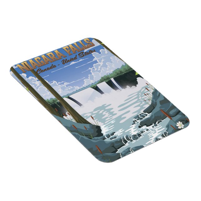 Magnet Flexible Affiche de voyage des chutes du Niagara (Côté Droit)