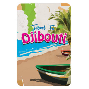 Magnet Flexible Affiche de voyage djiboutienne vintage