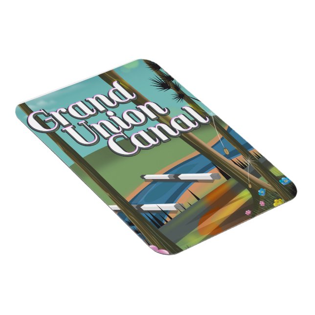 Magnet Flexible affiche de voyage du grand union canal (Côté Droit)