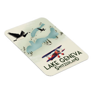 Magnet Flexible affiche de voyage du Lac Léman Suisse