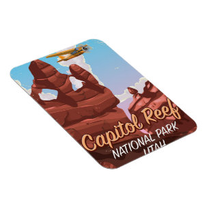 Magnet Flexible Affiche de voyage du parc national de Capitol Reef