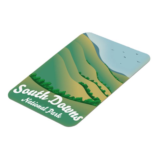 Magnet Flexible Affiche de voyage du parc national de South Downs (Côté Gauche)