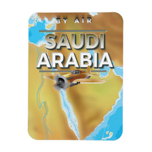 Magnet Flexible Affiche de voyage en Arabie vintage