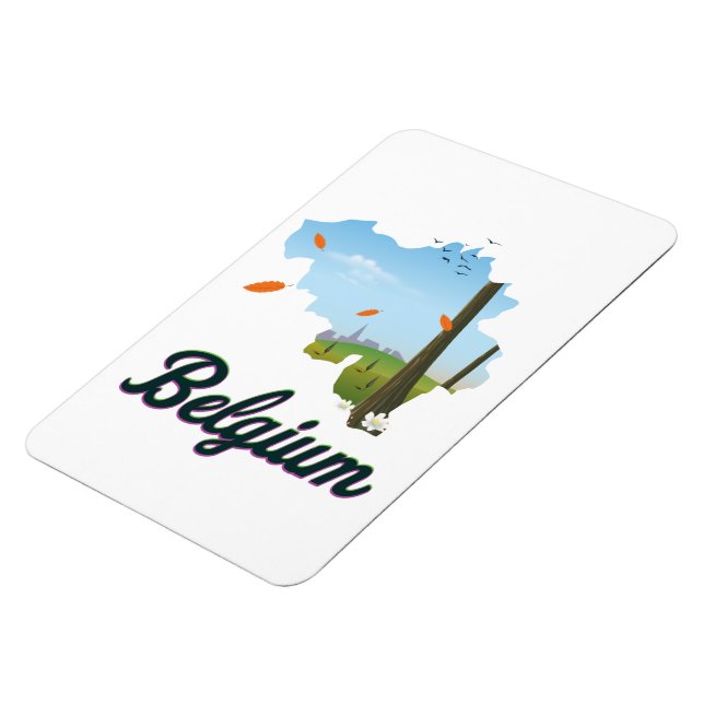 Magnet Flexible Affiche de voyage en Belgique. (Côté Gauche)