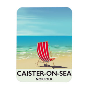 Magnet Flexible Affiche de voyage en bord de mer de Caister-on-Sea