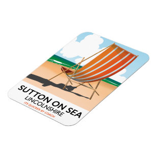 Magnet Flexible Affiche de voyage en bord de mer de Sutton on Sea.
