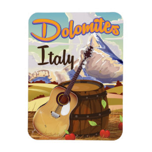 Magnet Flexible Affiche de voyage en Italie Dolomites
