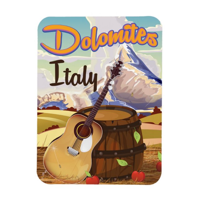 Magnet Flexible Affiche de voyage en Italie Dolomites (Vertical)